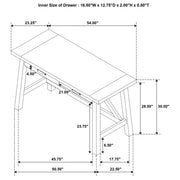 Fabian 54-inch 2-drawer Computer Writing Desk Distressed Light Brown - 801605