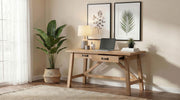 Fabian 54-inch 2-drawer Computer Writing Desk Distressed Light Brown - 801605
