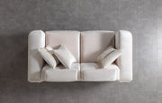 Fabiana Ivory Velvet Loveseat - FABIANAIV-L