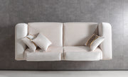 Fabiana Ivory Velvet Sofa - FABIANAIV-S