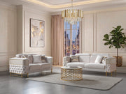 Fabiana Ivory Velvet Sofa - FABIANAIV-S
