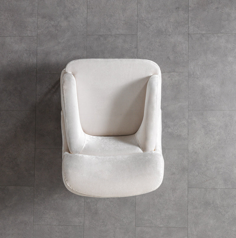 Fabiana Ivory Velvet Sofa & Loveseat - FABIANAIV-SL