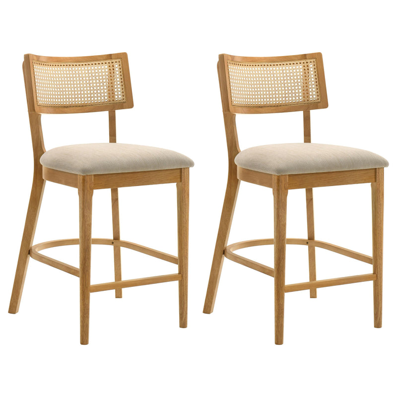 Fabra Cane Back Counter Height Chair Honey Wheat (Set of 2) - 190189