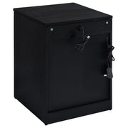 Fabre 1-drawer Extendable Top Nightstand Bedside Table Black Ash - 305792BLK