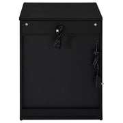 Fabre 1-drawer Extendable Top Nightstand Bedside Table Black Ash - 305792BLK