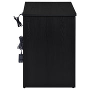 Fabre 1-drawer Extendable Top Nightstand Bedside Table Black Ash - 305792BLK
