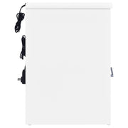 Fabre 1-drawer Extendable Top Nightstand Bedside Table White High Gloss - 305792WHT