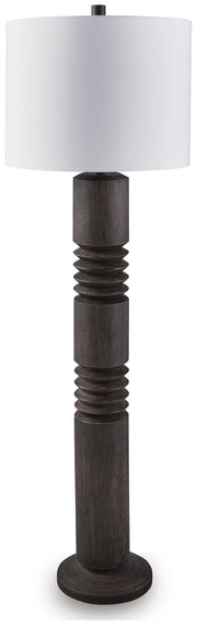 Fainwell Distressed Black Floor Lamp - L235861