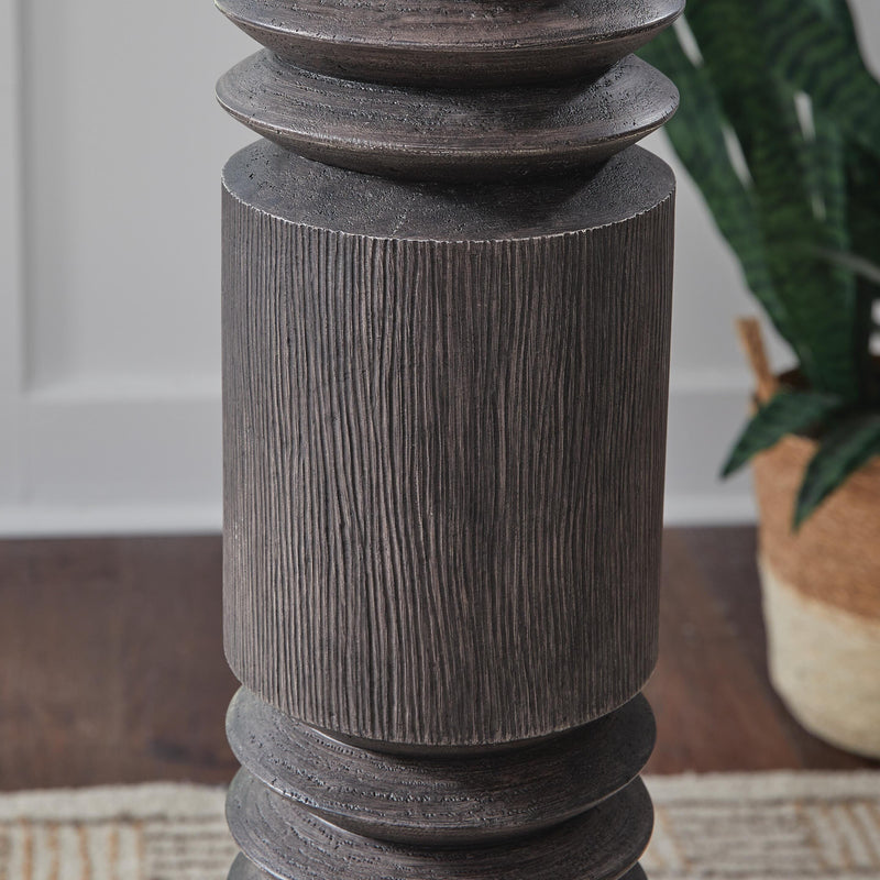 Fainwell Distressed Black Floor Lamp - L235861