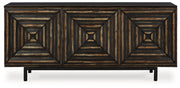 Fair Ridge Distressed Black Accent Cabinet - A4000573