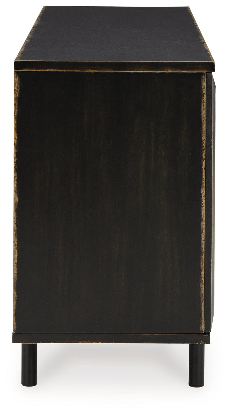 Fair Ridge Distressed Black Accent Cabinet - A4000573