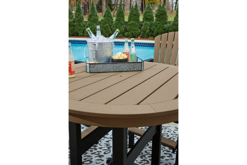 Fairen Trail Black/Driftwood Bar Table - Gate FurniturePub Table
