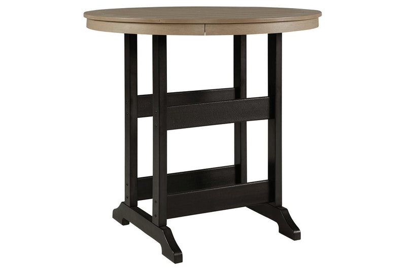 Fairen Trail Black/Driftwood Bar Table - Gate FurniturePub Table