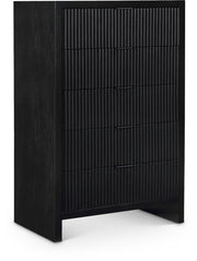 Fairfax Solid Wood And Oak Veneer Chest in Black - 311Black-CH