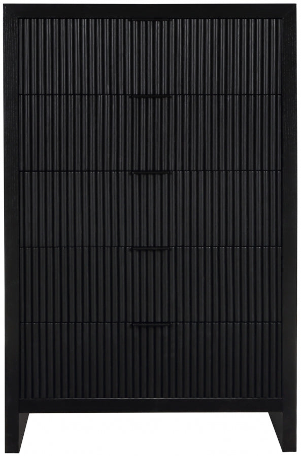 Fairfax Solid Wood And Oak Veneer Chest in Black - 311Black-CH