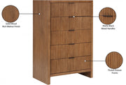 Fairfax Solid Wood And Oak Veneer Chest in Brown - 311Walnut-CH