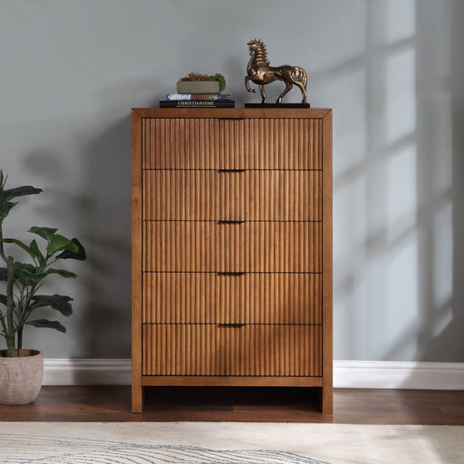Fairfax Solid Wood And Oak Veneer Chest in Brown - 311Walnut-CH