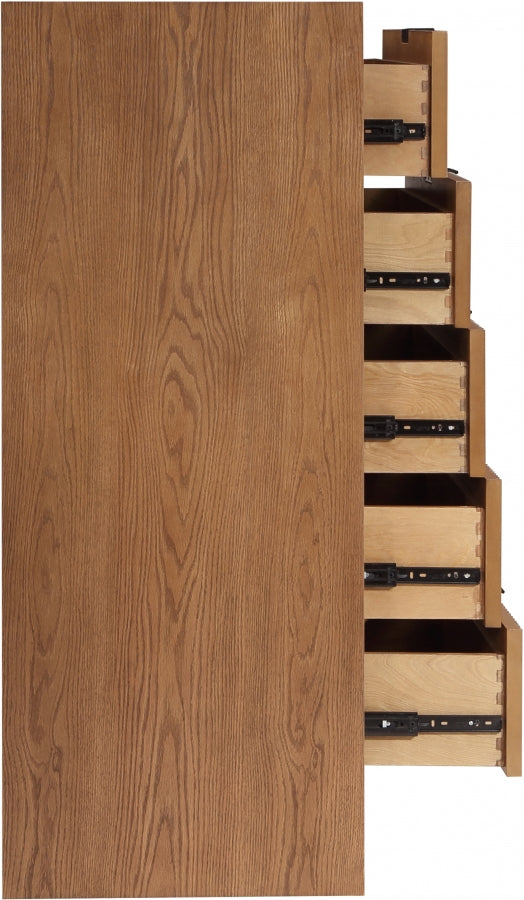 Fairfax Solid Wood And Oak Veneer Chest in Brown - 311Walnut-CH