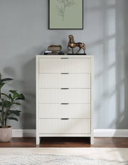 Fairfax Solid Wood And Oak Veneer Chest in Cream - 311Cream-CH