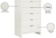 Fairfax Solid Wood And Oak Veneer Chest in Cream - 311Cream-CH