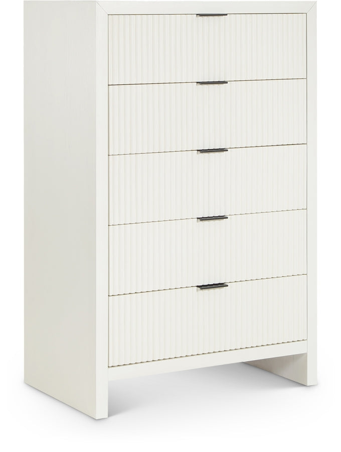 Fairfax Solid Wood And Oak Veneer Chest in Cream - 311Cream-CH