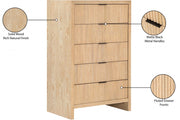 Fairfax Solid Wood And Oak Veneer Chest in Natural - 311Natural-CH
