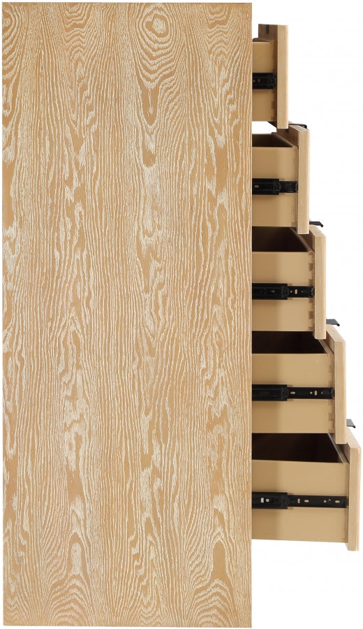 Fairfax Solid Wood And Oak Veneer Chest in Natural - 311Natural-CH