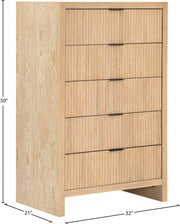 Fairfax Solid Wood And Oak Veneer Chest in Natural - 311Natural-CH