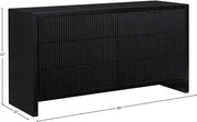 Fairfax Solid Wood And Oak Veneer Dresser in Black - 311Black-D
