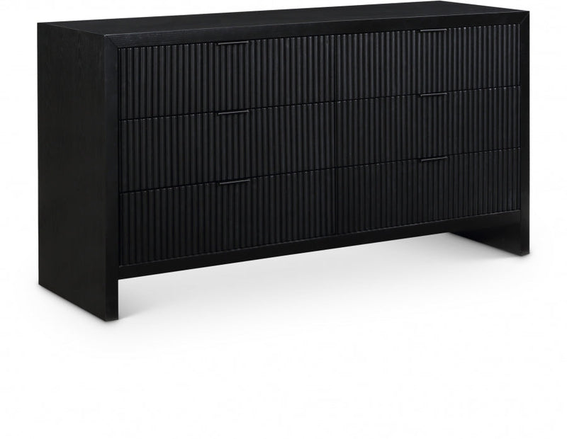 Fairfax Solid Wood And Oak Veneer Dresser in Black - 311Black-D