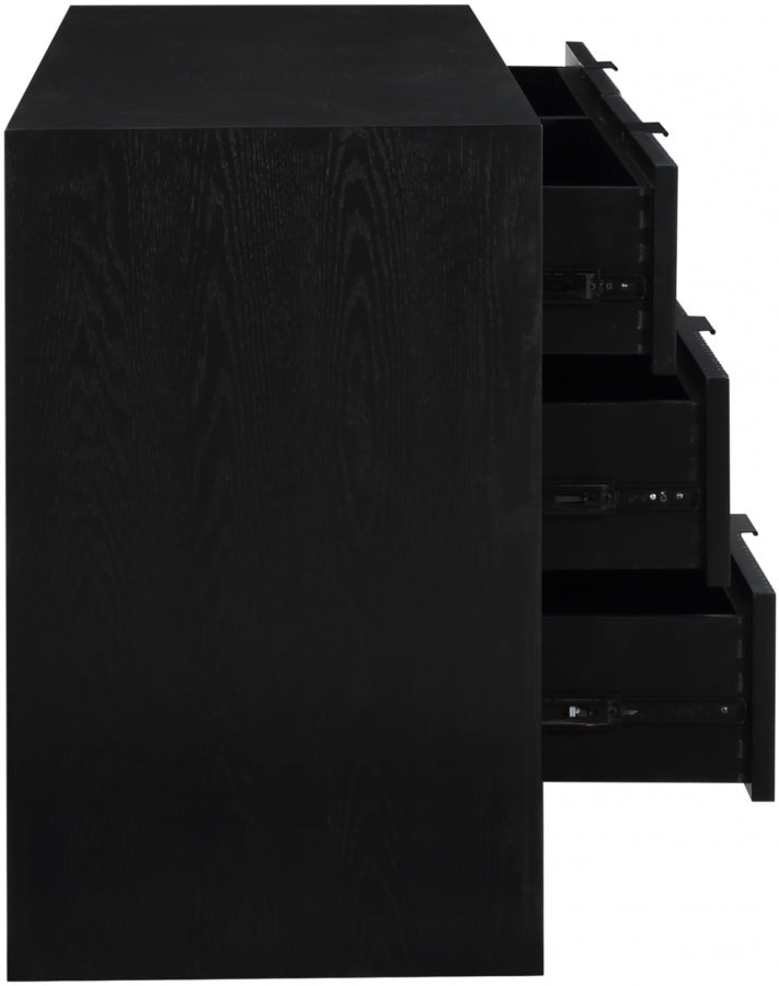 Fairfax Solid Wood And Oak Veneer Dresser in Black - 311Black-D
