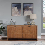Fairfax Solid Wood And Oak Veneer Dresser in Brown - 311Walnut-D