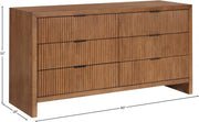 Fairfax Solid Wood And Oak Veneer Dresser in Brown - 311Walnut-D