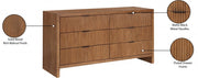 Fairfax Solid Wood And Oak Veneer Dresser in Brown - 311Walnut-D