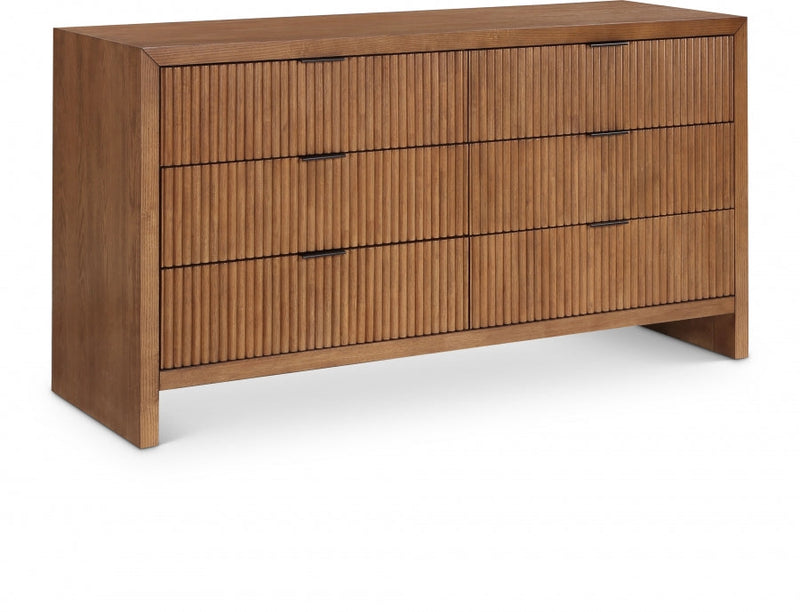 Fairfax Solid Wood And Oak Veneer Dresser in Brown - 311Walnut-D