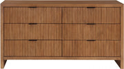 Fairfax Solid Wood And Oak Veneer Dresser in Brown - 311Walnut-D