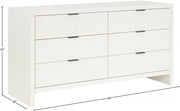 Fairfax Solid Wood And Oak Veneer Dresser in Cream - 311Cream-D