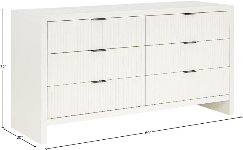 Fairfax Solid Wood And Oak Veneer Dresser in Cream - 311Cream-D