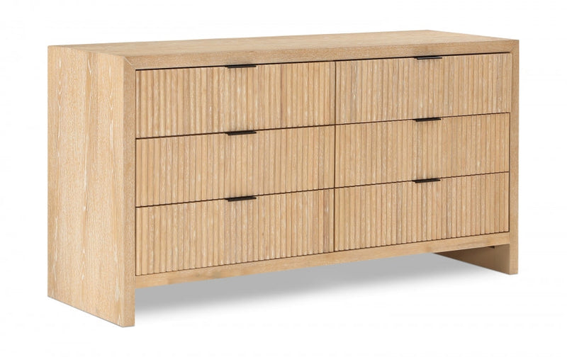 Fairfax Solid Wood And Oak Veneer Dresser in Natural - 311Natural-D
