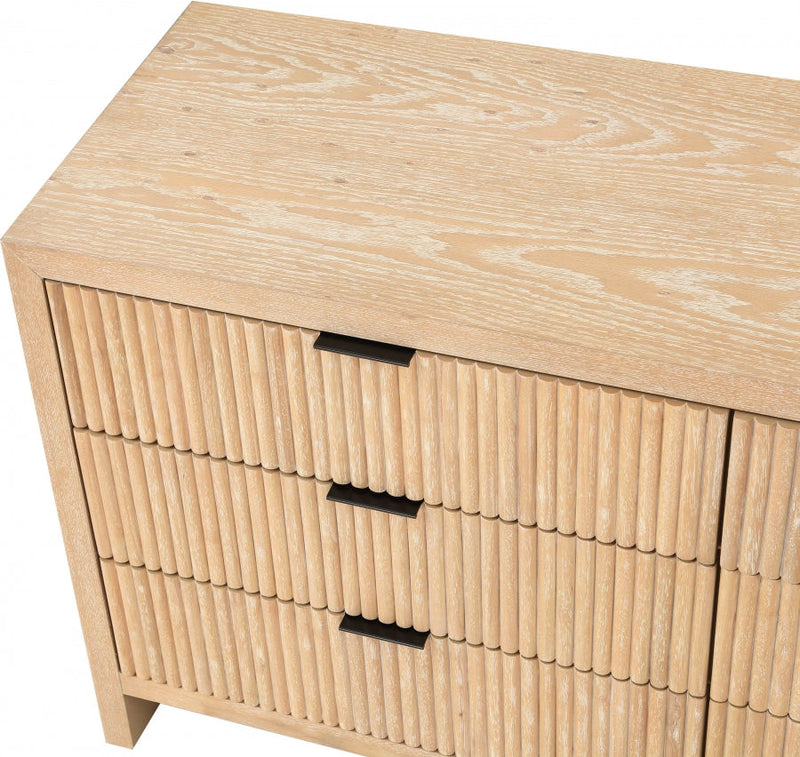 Fairfax Solid Wood And Oak Veneer Dresser in Natural - 311Natural-D