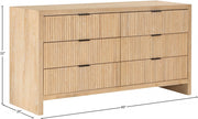 Fairfax Solid Wood And Oak Veneer Dresser in Natural - 311Natural-D