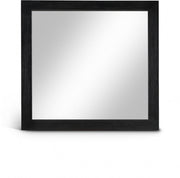 Fairfax Solid Wood And Oak Veneer Frame Mirror in Black - 311Black-M