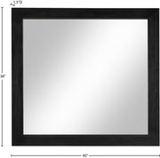 Fairfax Solid Wood And Oak Veneer Frame Mirror in Black - 311Black-M
