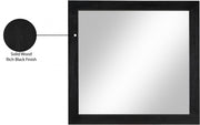 Fairfax Solid Wood And Oak Veneer Frame Mirror in Black - 311Black-M