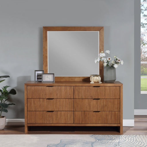 Fairfax Solid Wood And Oak Veneer Frame Mirror in Brown - 311Walnut-M