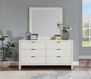 Fairfax Solid Wood And Oak Veneer Frame Mirror in Cream - 311Cream-M