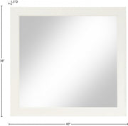 Fairfax Solid Wood And Oak Veneer Frame Mirror in Cream - 311Cream-M