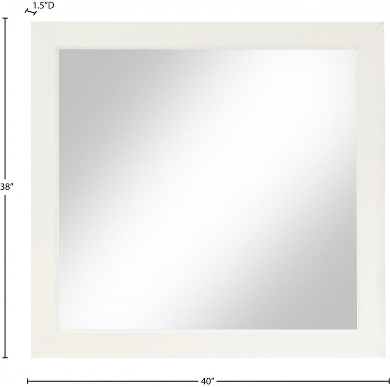 Fairfax Solid Wood And Oak Veneer Frame Mirror in Cream - 311Cream-M