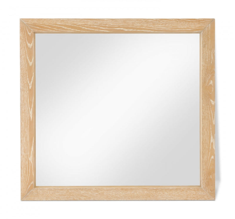 Fairfax Solid Wood And Oak Veneer Frame Mirror in Natural - 311Natural-M