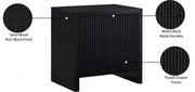 Fairfax Solid Wood And Oak Veneer Nightstand in Black - 311Black-NS
